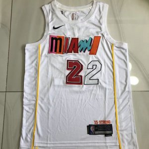 Maillot de Basket #22 Butler Miami Heat 22-23 city authentique Blanc